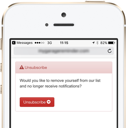 Unsubscribe User iPhone